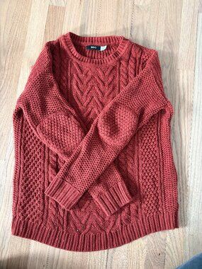 BDG Rust Orange Chunky Knit Sweater – Size Small (Urban Outfitters)